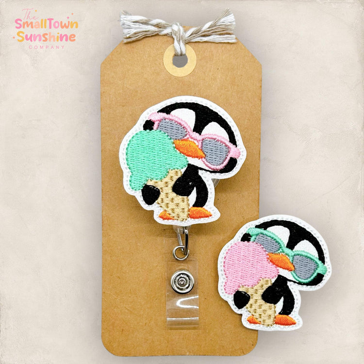 Summer Penguin Badge Topper