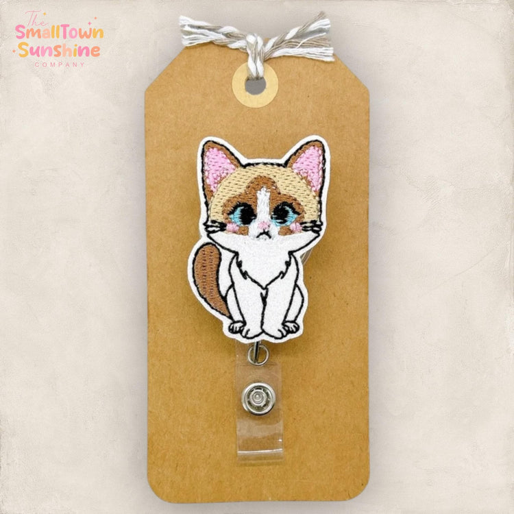 Snowshoe Cat Badge Topper