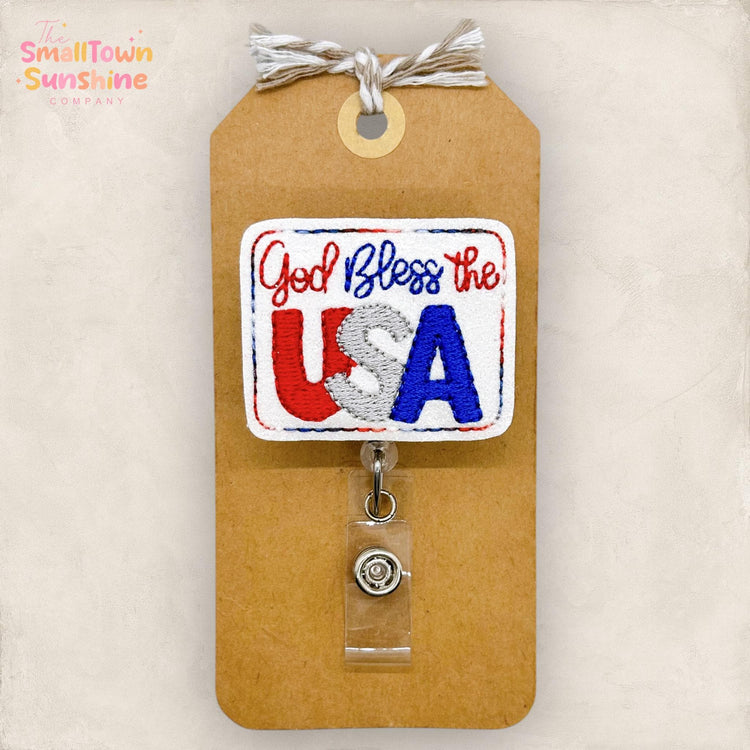 God Bless the USA Badge Topper