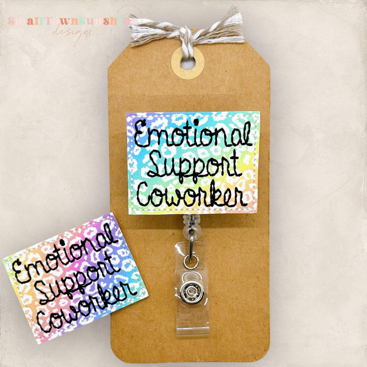 Emotional Support Coworker Badge Topper