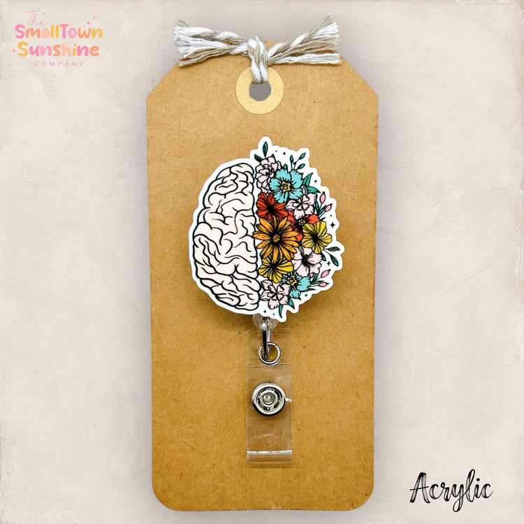 Floral Brain Badge Topper