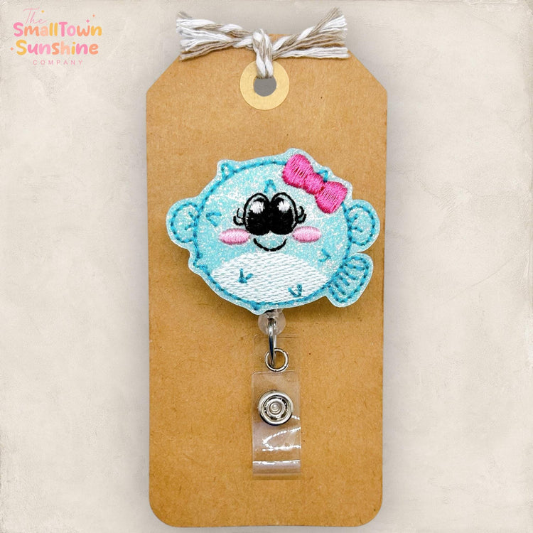 Cute Blowfish Badge Topper