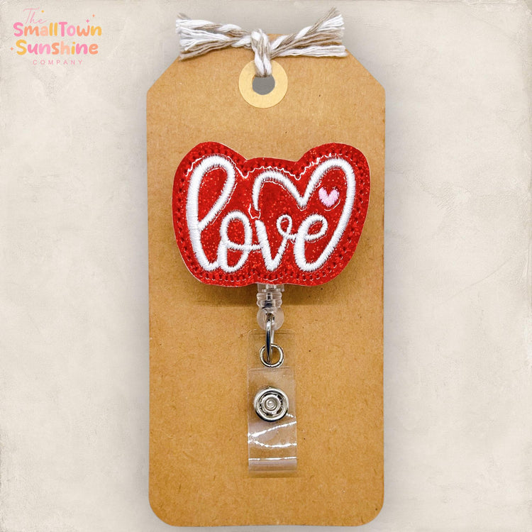 Love Script Badge Topper