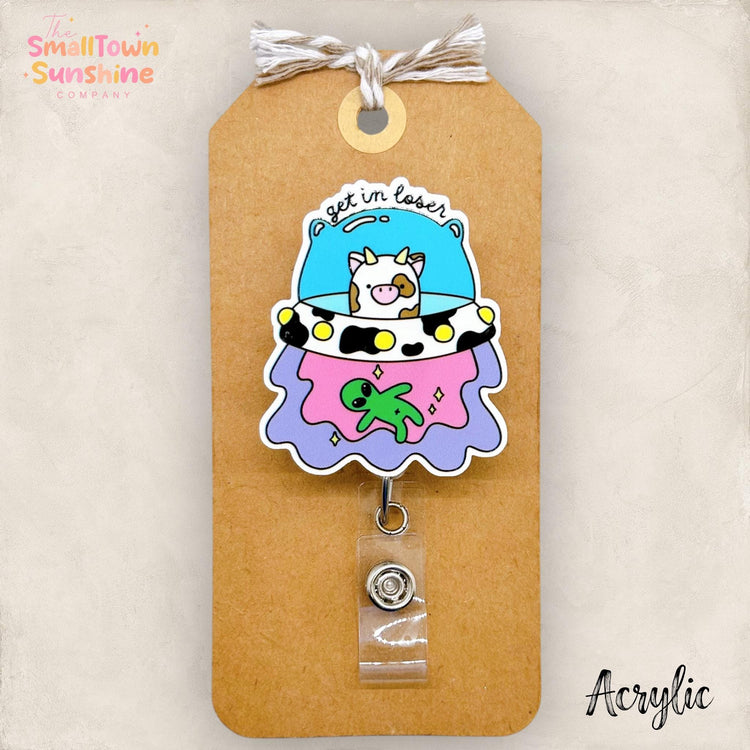 Funny Cow UFO Badge Topper