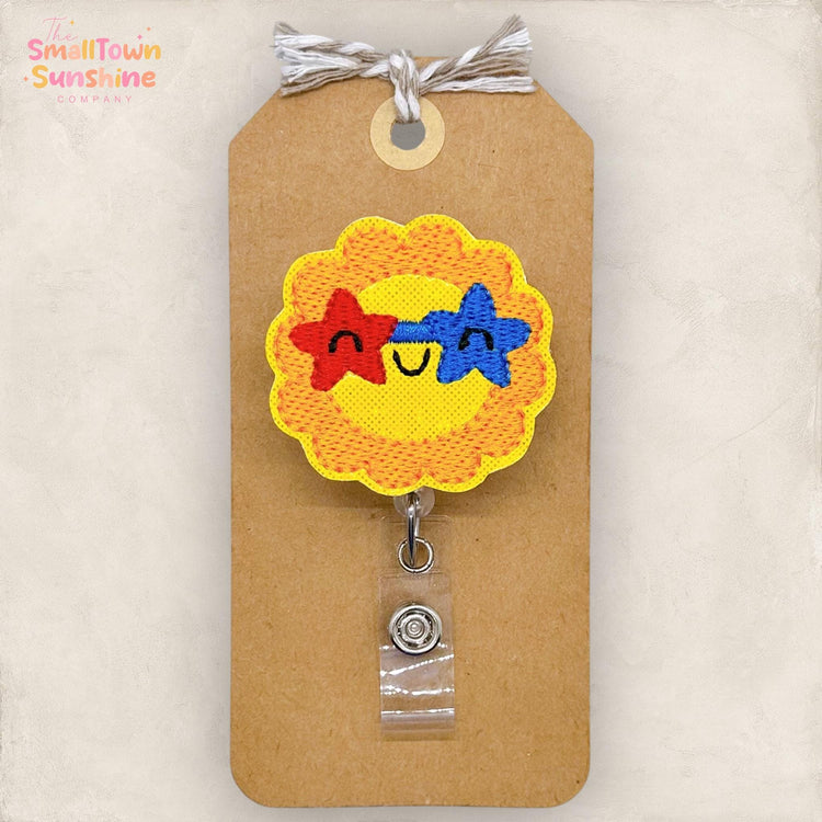Patriotic Sun Badge Topper