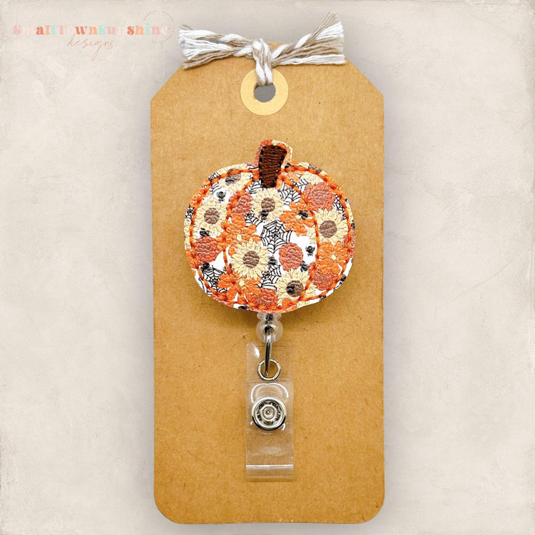 Spiderweb Pumpkin Badge Topper
