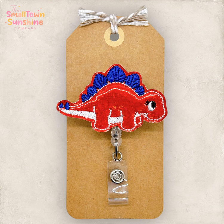 Patriotic Dinosaur Badge Topper