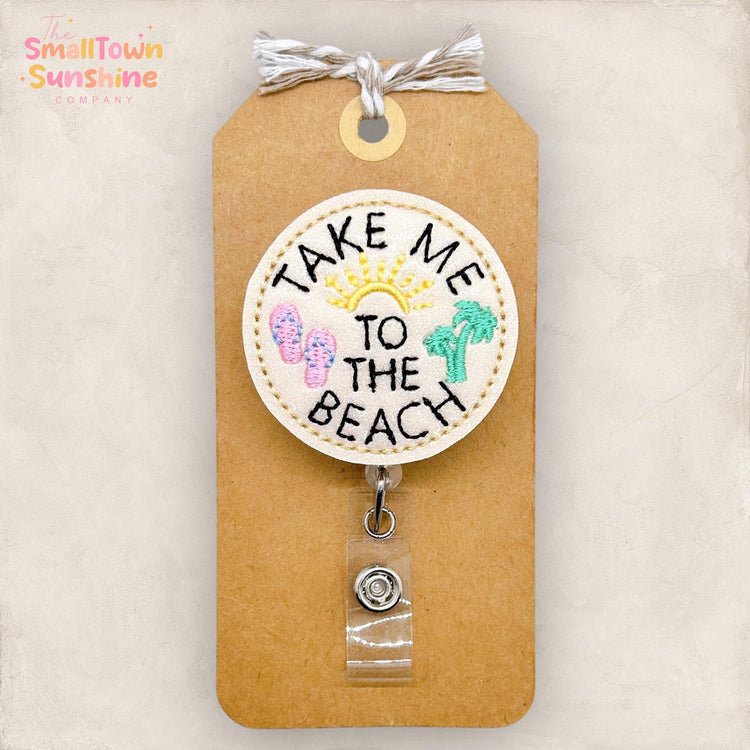 Take Me to the Beach Badge Topper