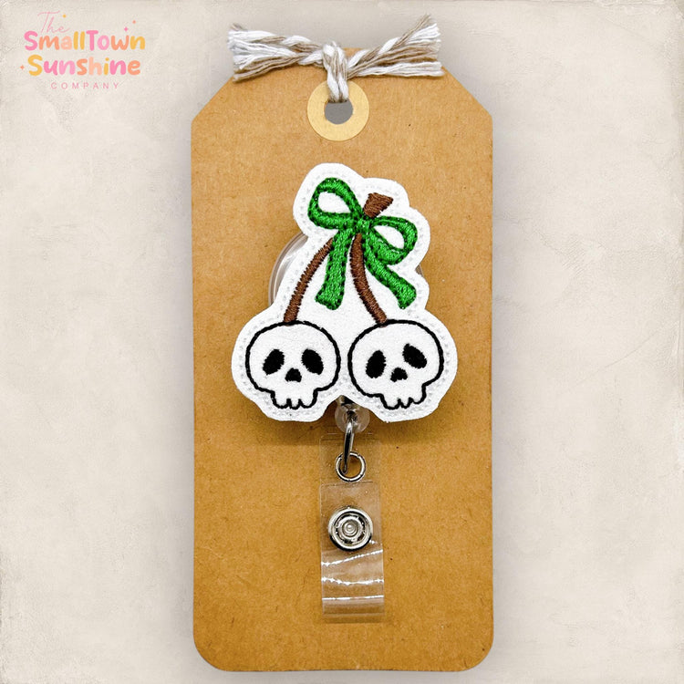 Skull Cherries Badge Topper