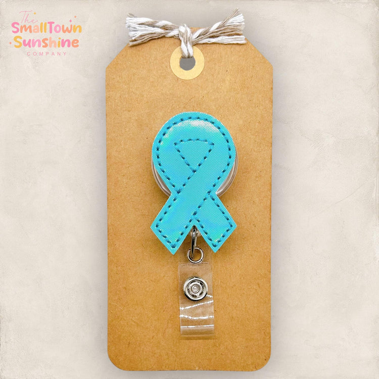 Teal Ribbon Badge Topper