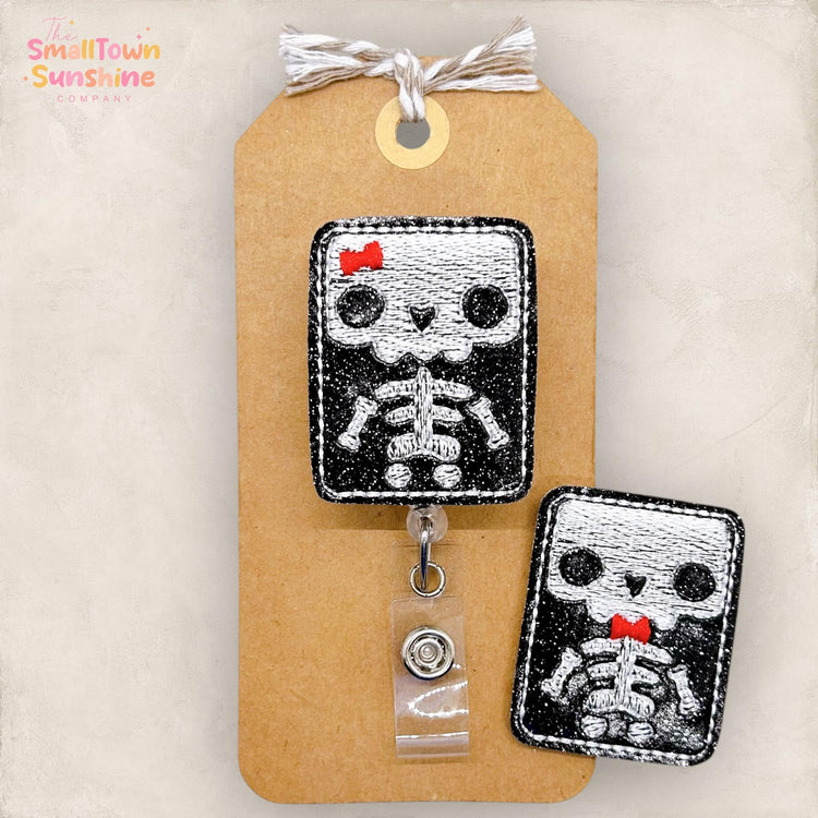 Cute X-Ray with Bow Badge Topper