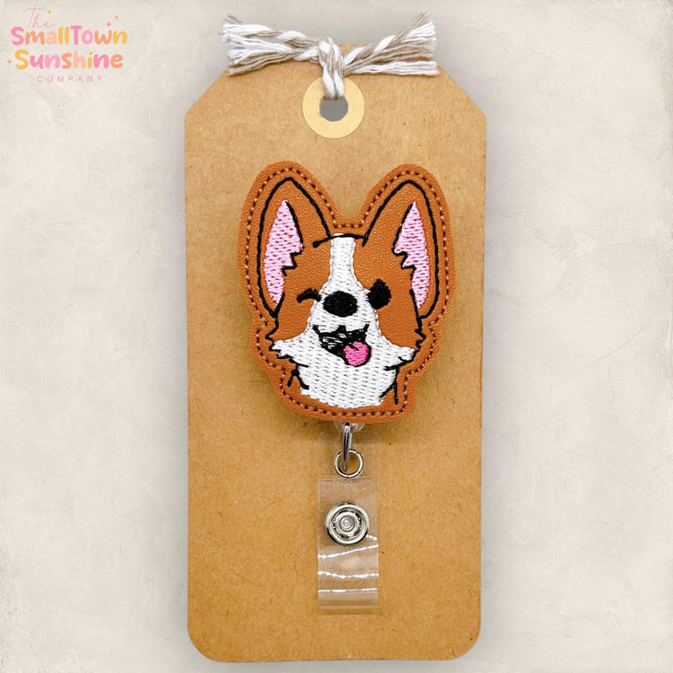Silly Corgi Badge Topper