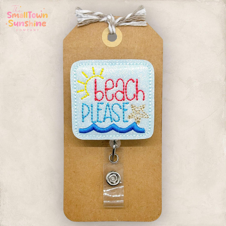 Beach Please Badge Topper
