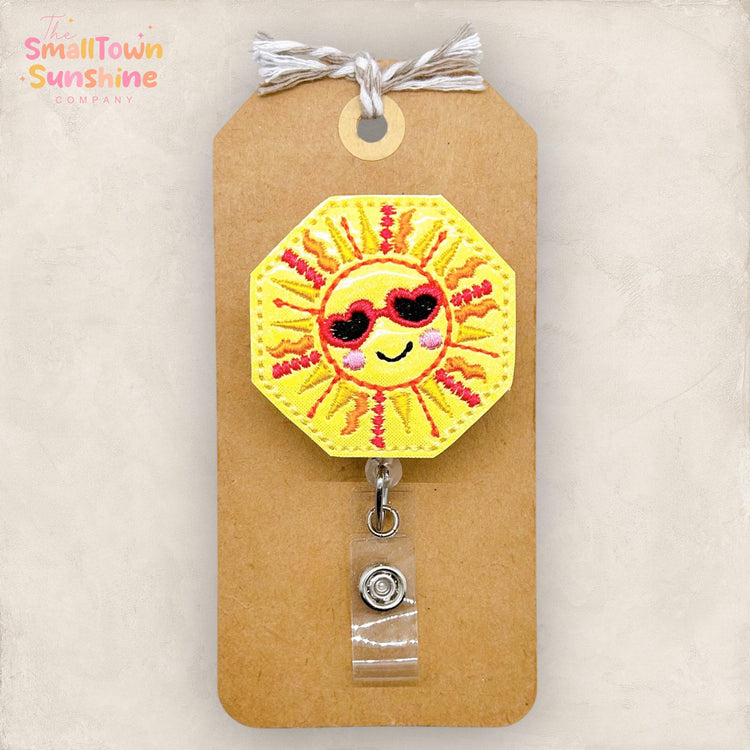 Sun with Sunglasses Badge Topper