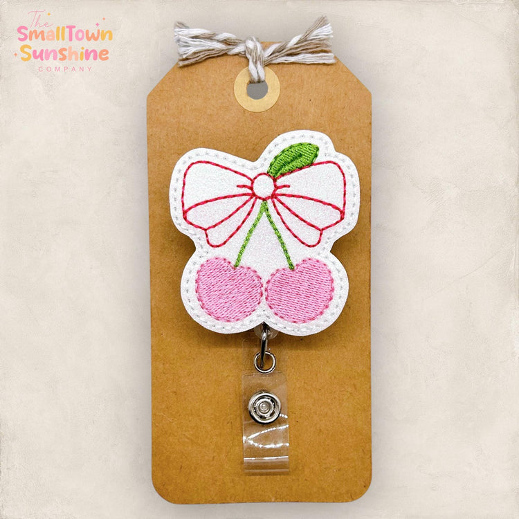 Pink Cherry Badge Topper