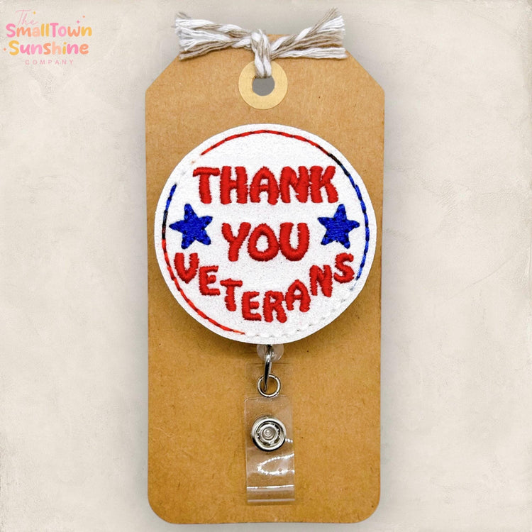 Thank You Veterans Badge Topper