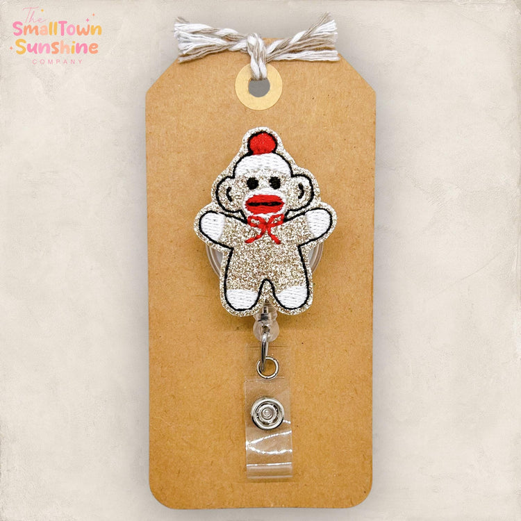 Sock Monkey Badge Topper