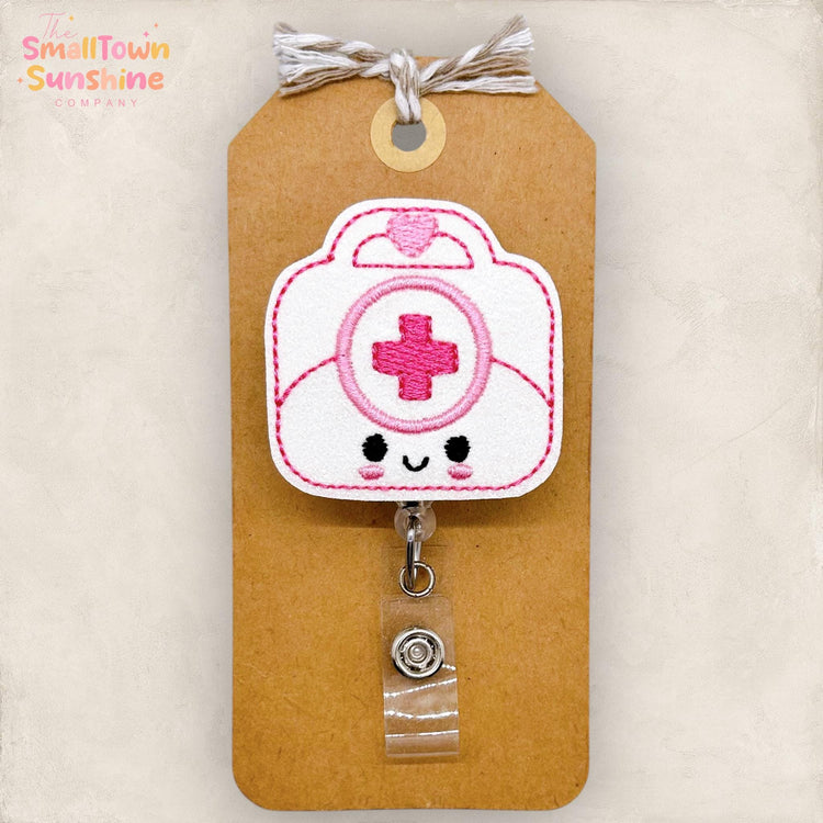 First Aid Kit Badge Reel, Cute Medical Bag Badge Reel, RN Hospital Lanyard, Nurse Badge Clip, Coworker Gift, Retractable ID Holder | GLITTER