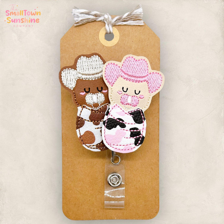 Diverse Western Swaddled Babies Badge Reel, Cowboy Baby Lanyard, L&D Nurse Name Tag, Nurse Badge Clip, Coworker Gift, Retractable ID Holder