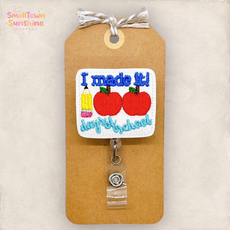 100 Days of School Badge Reel, Teacher Badge Clip, Teaching Assistant Lanyard, TA Name Tag, Coworker Gift, Retractable ID Holder | GLITTER