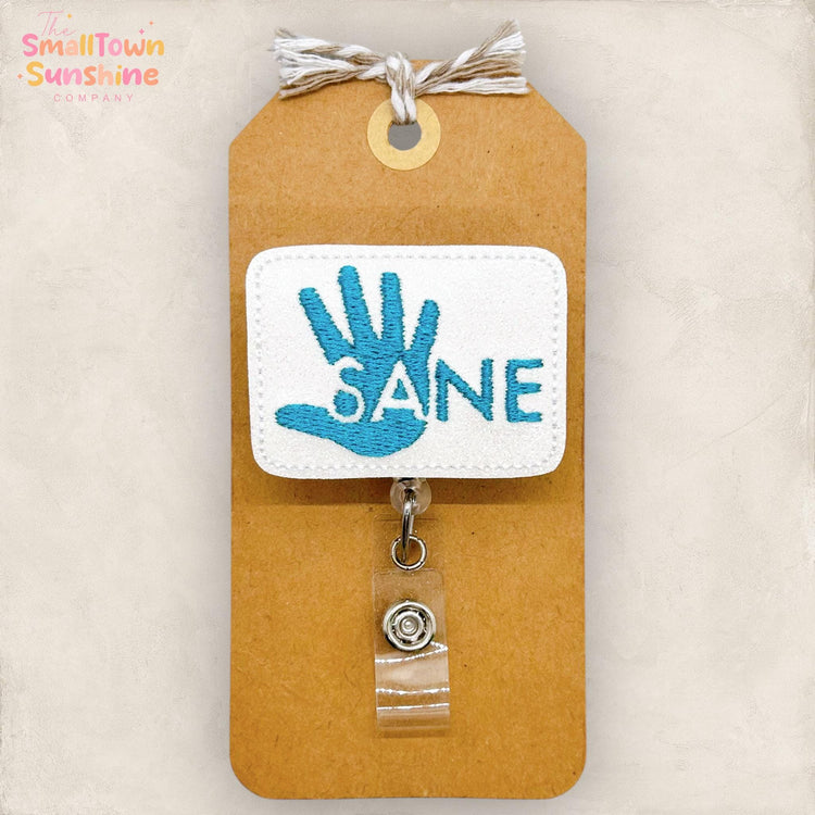 SANE Badge Reel, SA Nurse Examiner Badge Reel, Medical Lanyard, Coworker Gift, Badge Buddy, Name Tag, Retractable Id Holder | GLITTER