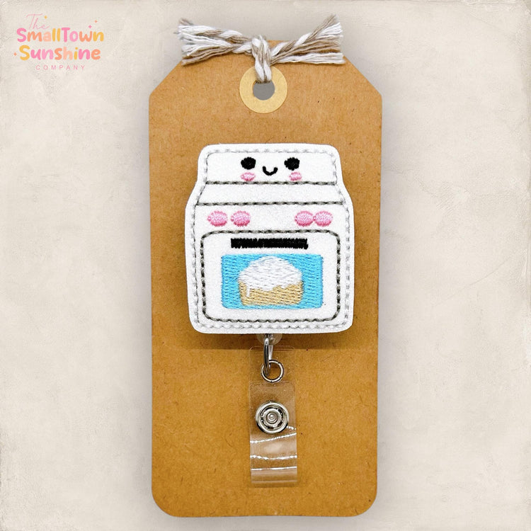 Bun in the Oven Badge Reel, Pregnancy Badge Reel, L & D Nurse Badge Clip, Teacher Lanyard, Coworker Gift, Retractable ID Holder | GLITTER