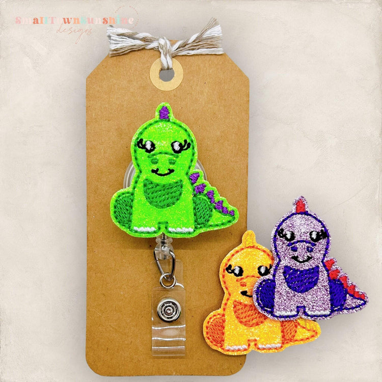 Colorful Dinosaur Badge Topper