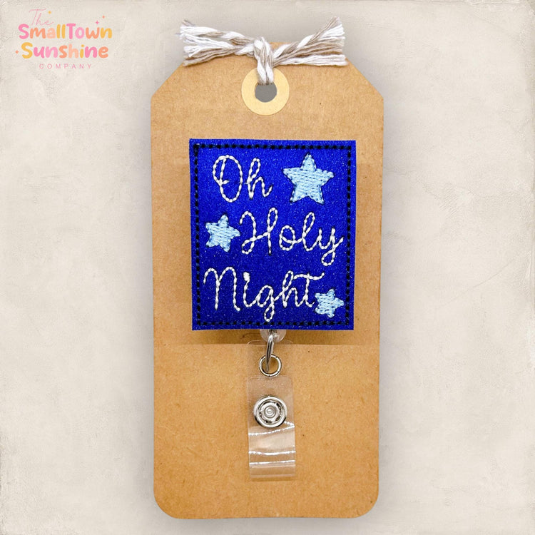 Oh Holy Night Badge Reel, Christmas Badge Reel, Teacher Lanyard, Nurse Badge Clip, Christian Name Tag, Coworker Gift, Retractable ID Holder