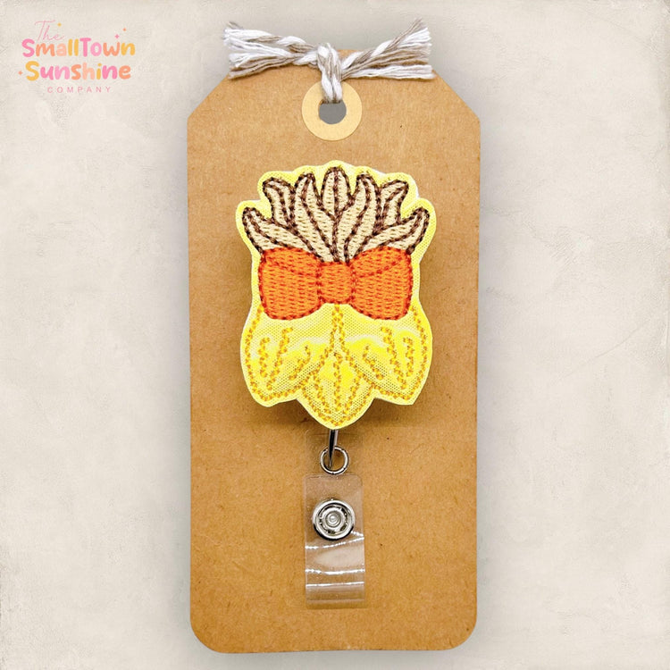 Corn Harvest Badge Reel, Thanksgiving Name Tag, Nurse Badge Clip, Teacher Lanyard, Coworker Gift, Badge Topper, Retractable ID Holder