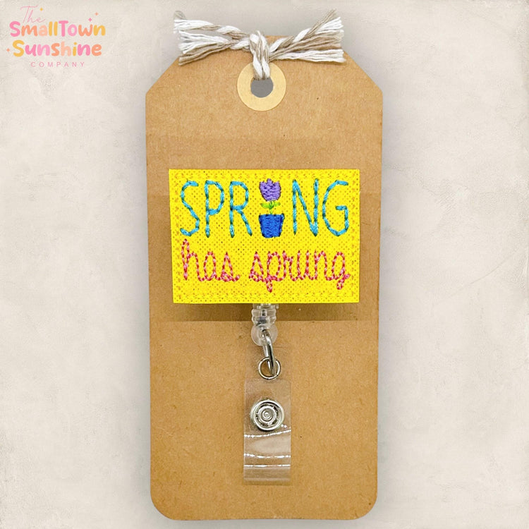 Spring Has Sprung Retractable Badge Reel: ID Holder, Name Tag, Swappable Topper, Coworker Gift, Lanyard, MRI Safe, Heavy Duty Options