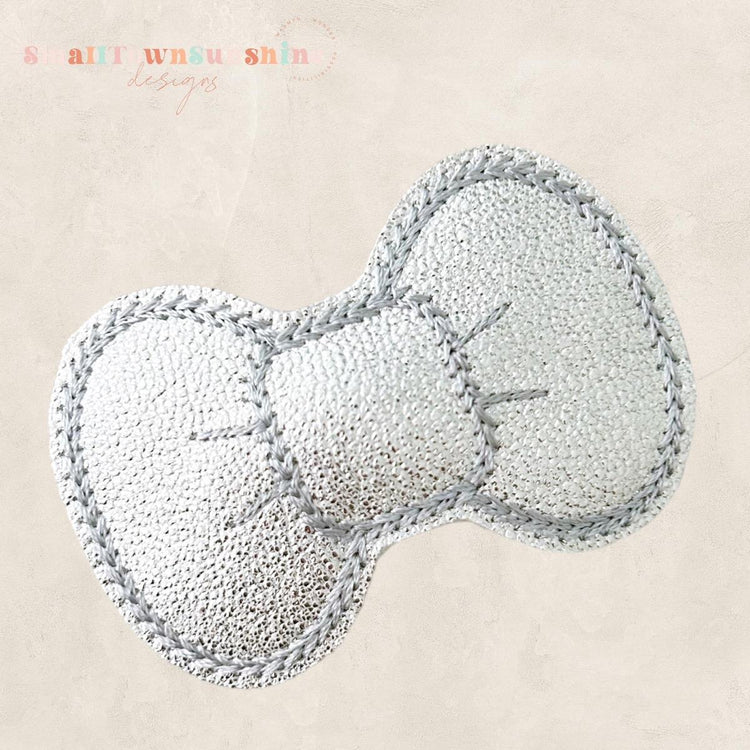 Disco Dust Pastel Collection - Embroidered Bow Snap Clip Barrettes