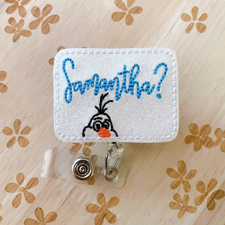 Samantha? Removable Badge Topper