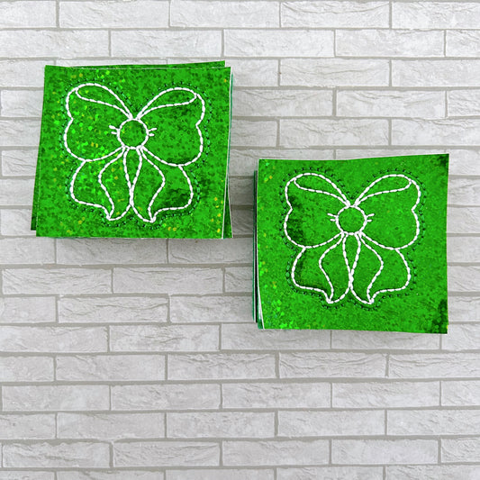 Destash - Sparkle Green Coquette Bow Feltie