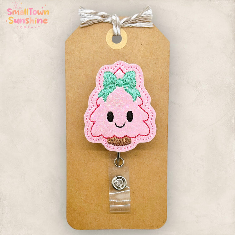 Pastel Christmas Tree Badge Topper
