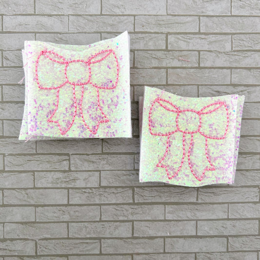 Destash - Glitter Pink Coquette Bow Feltie