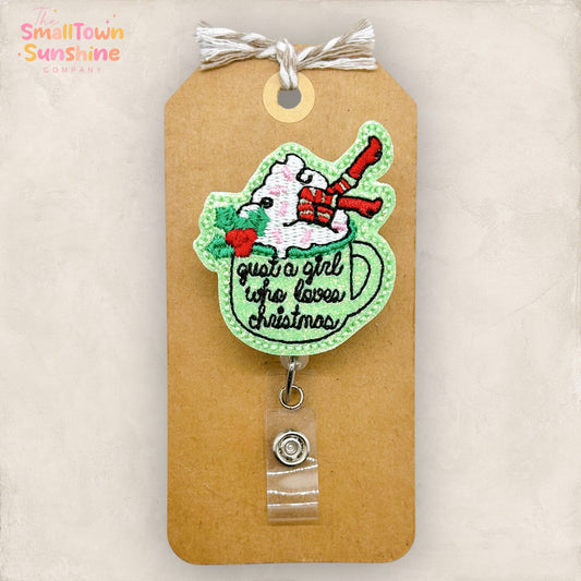 Just a Girl Who Loves Christmas Badge Topper