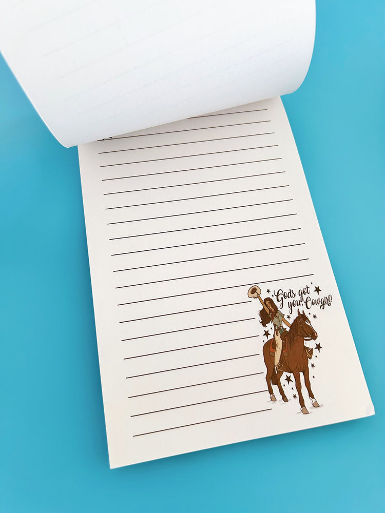 Gods Got You Cowgirl Tearaway Notepad \\ Imperfect
