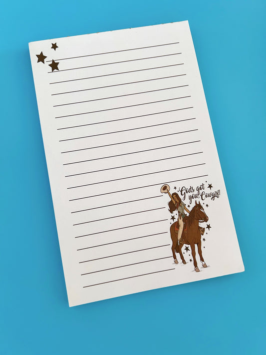 Gods Got You Cowgirl Tearaway Notepad \\ Imperfect