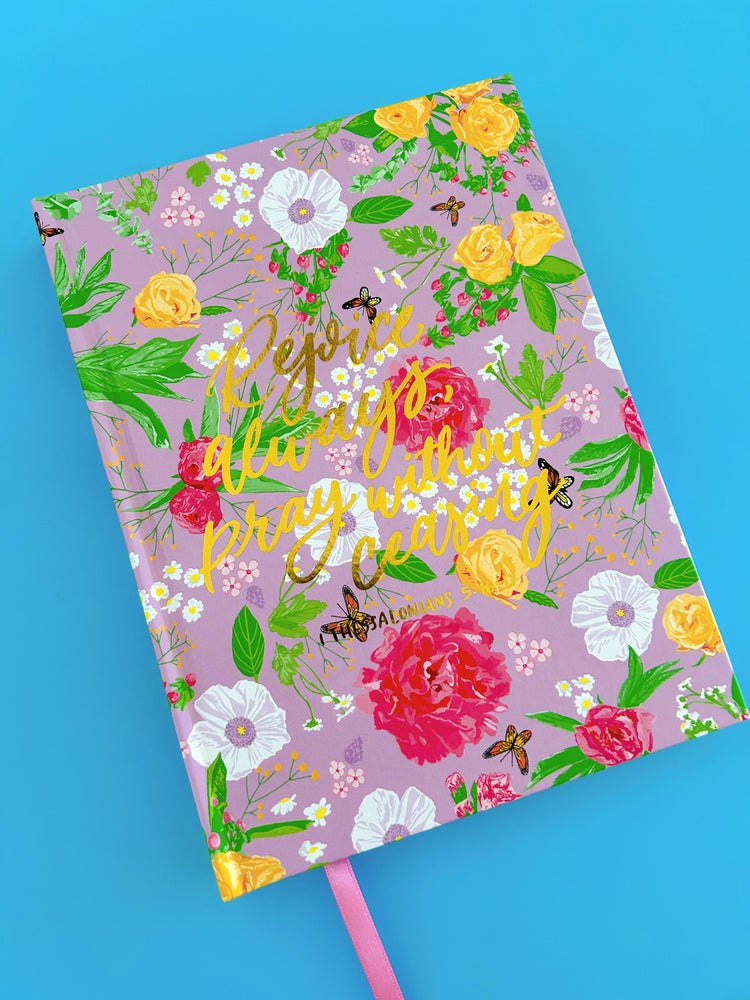 Rejoice Always, Pray Without Ceasing Hardcover Notebook