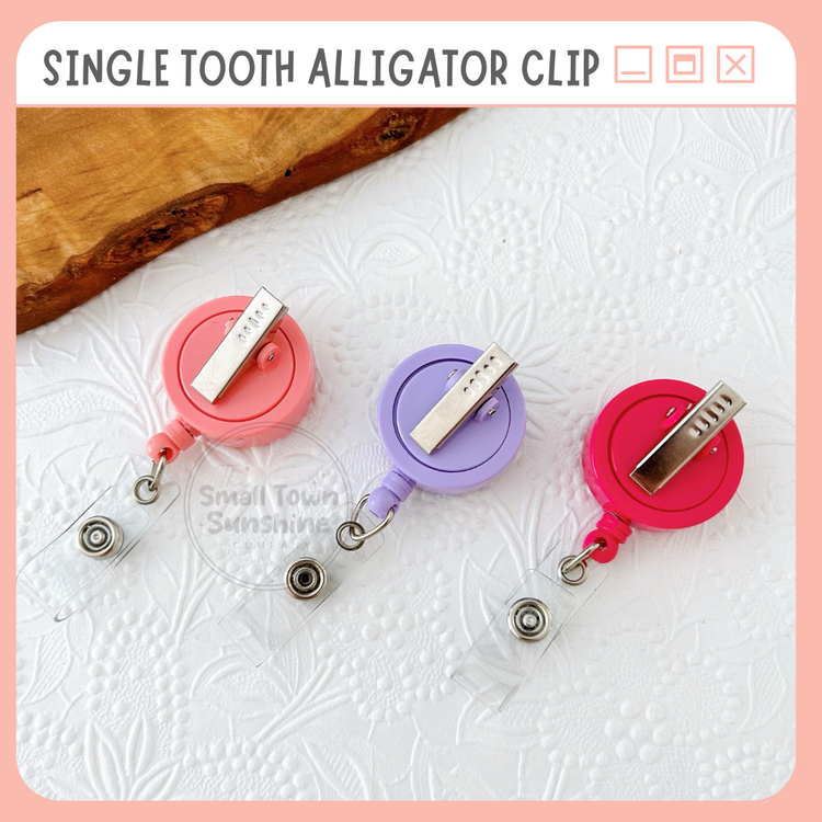 Interchangeable Colored Alligator Swivel Badge Reels