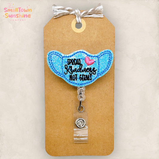 Spread Kindness Not Germs Badge Topper