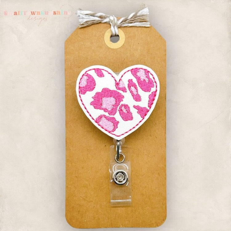 Cheetah Heart Badge Topper