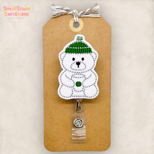 Coffee Shop Bear Badge Topper