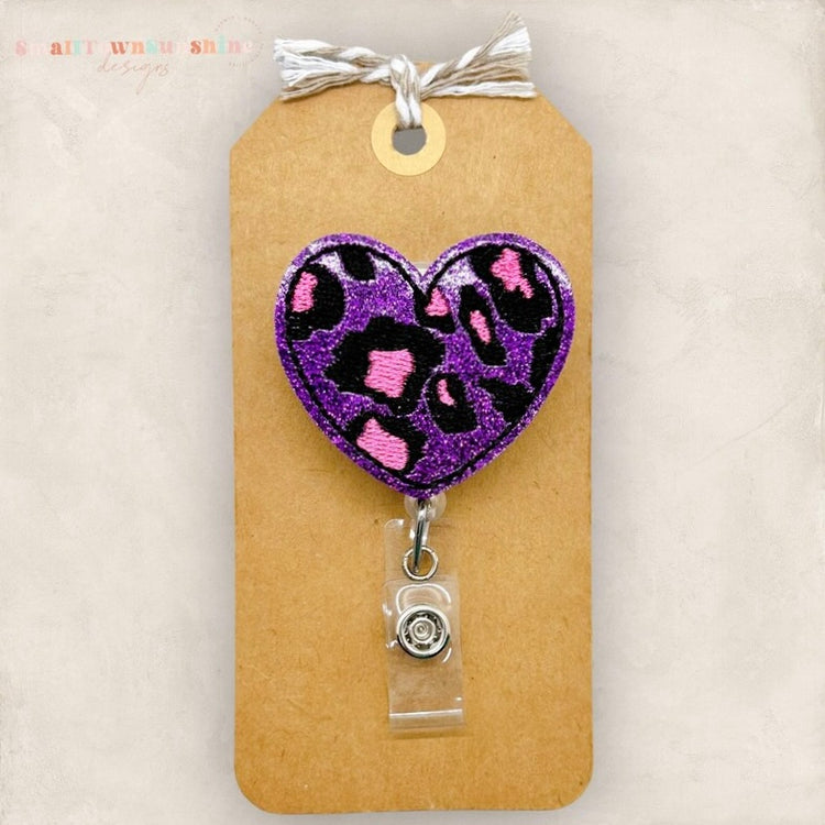Cheetah Heart Badge Topper