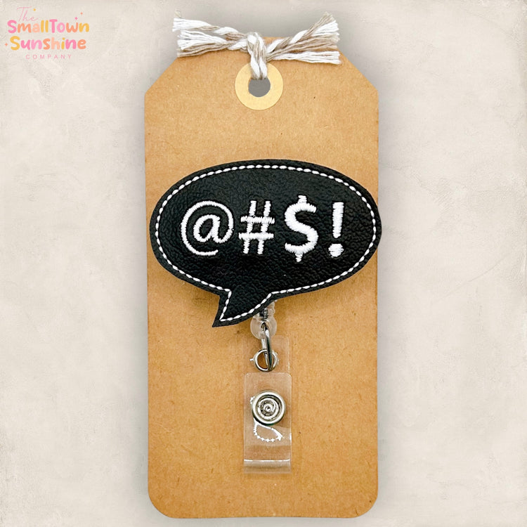 Swear Word Bubble Badge Topper