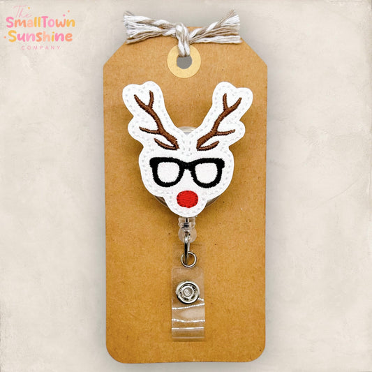 Geeky Reindeer Badge Topper