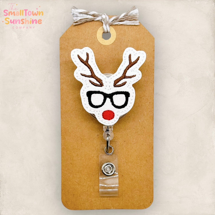 Geeky Reindeer Badge Topper