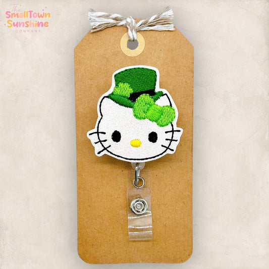 Leprechaun Cat Badge Topper