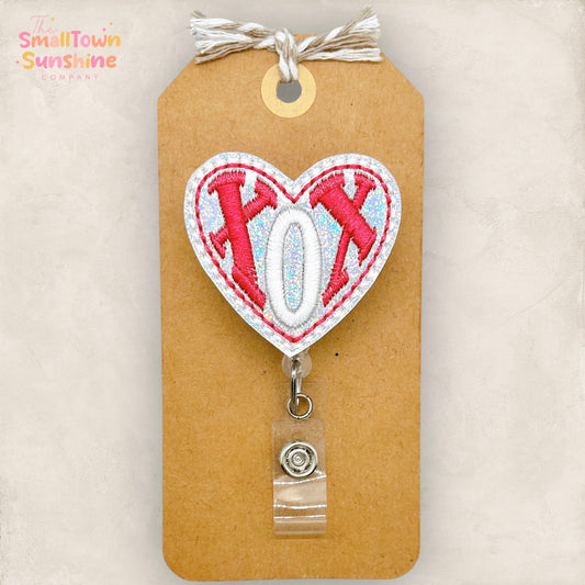 XOX Heart Badge Topper