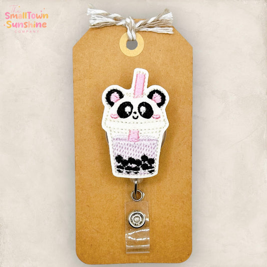 Panda Boba Tea Badge Topper